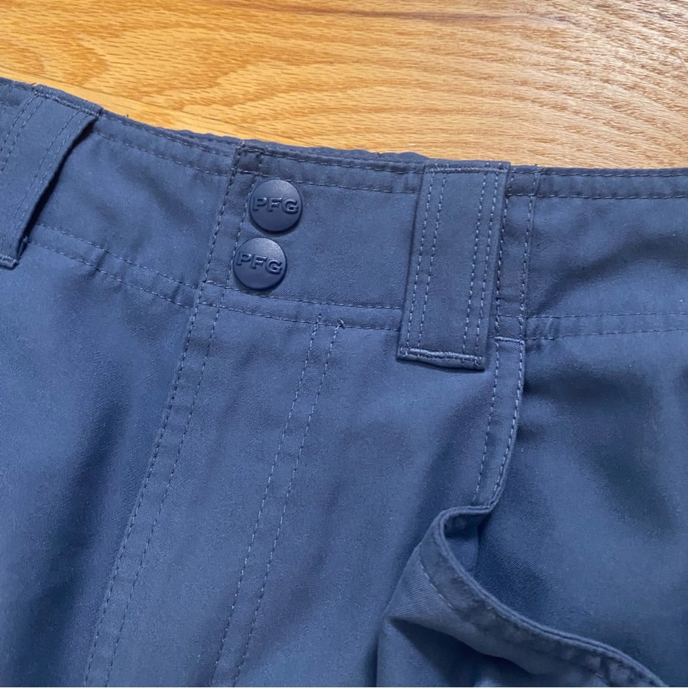 Columbia PFG omni shade fishing shorts cargo shorts blue 9 inch inseam 32 - Picture 5 of 11